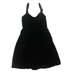 Lorena Rose Black Dress‎ Smocked Sundress Casual Summer Dress Size S